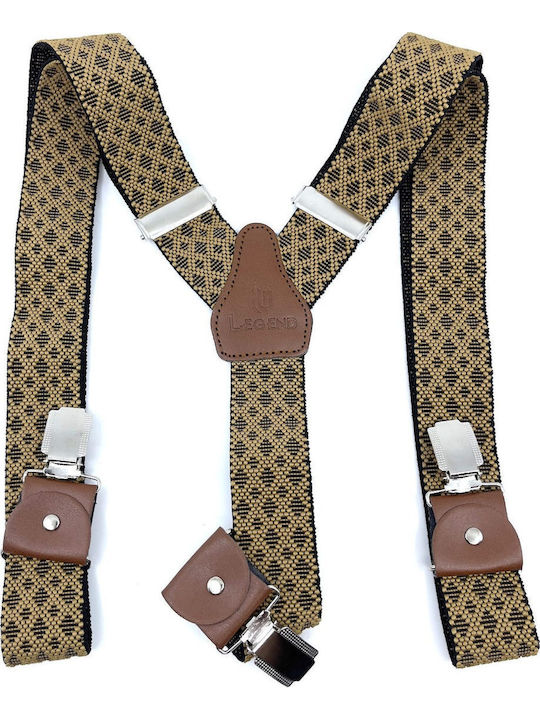 Legend Accessories Suspenders Printed Gold