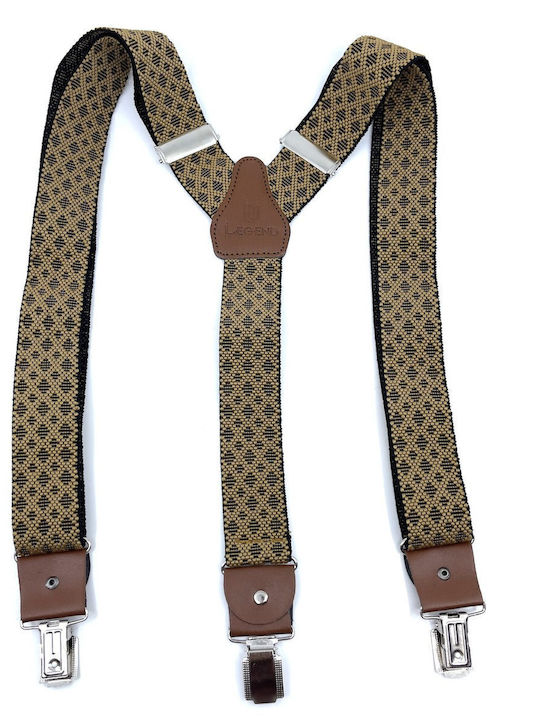 Legend Accessories Suspenders Printed Gold