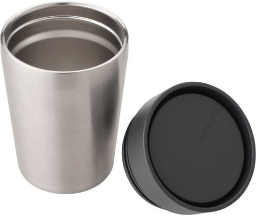 Brabantia Glas Thermosflasche Rostfreier Stahl 200ml Dark Grey