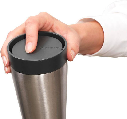 Brabantia Glas Thermosflasche Rostfreier Stahl 200ml Dark Grey