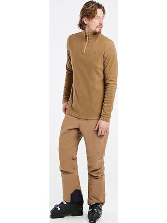 Long Sleeve Athletic Blouse Sandy Brown.