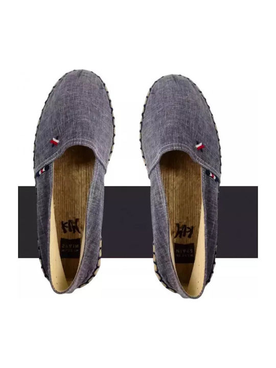 Fabric Men's Espadrilles in Blue Color