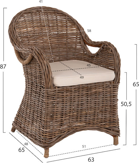 Sessel Coffee 63x65x87cm Sessel Coffee 63x65x87cm
