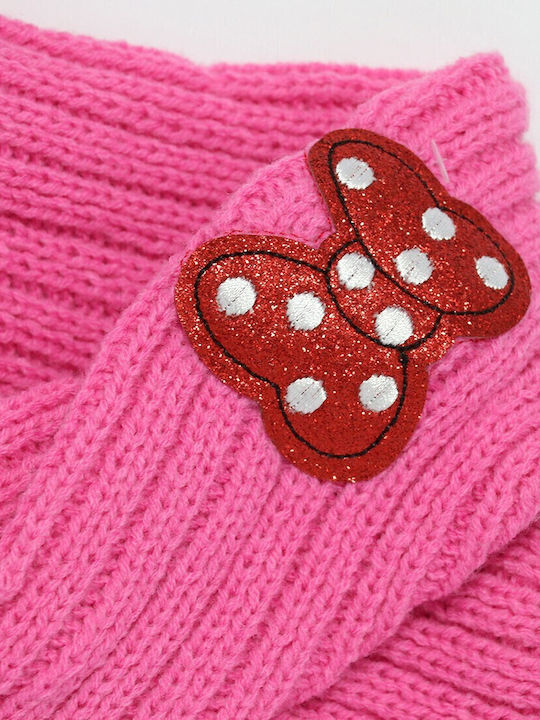 Minnie Mouse Kinder Mütze Set Gestrickt Rosa