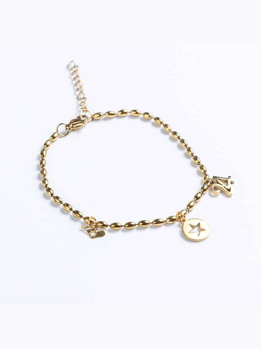 Cuoro Bracelet Lucky Charm Chain Gold Plated