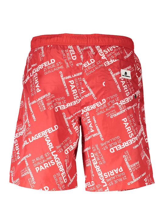 Karl Lagerfeld Men's Swimwear Shorts RED KL20MBL01_ROSSO_RED