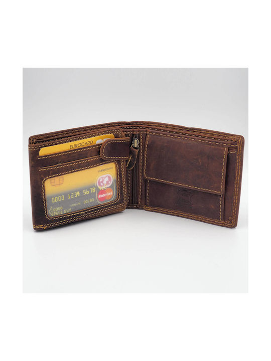 Roberto Lucky 7 Men's Leather Wallet with RFID Brown