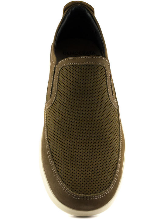 De piele Slip-on-uri pentru bărbați Tabac maro
