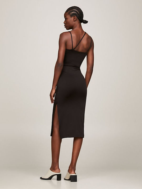 Summer Midi Evening Dress Black
