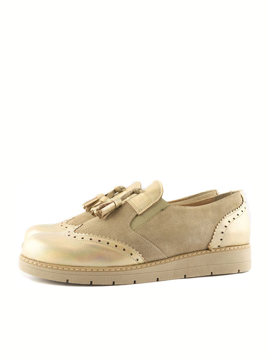 Juliet Damen Oxfords in Gold Farbe