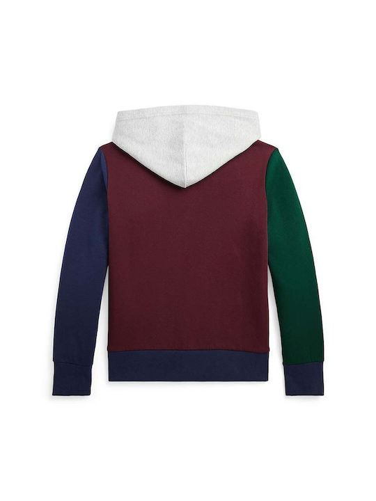 Ralph Lauren Kids Sweatshirt with Hood Burgundy