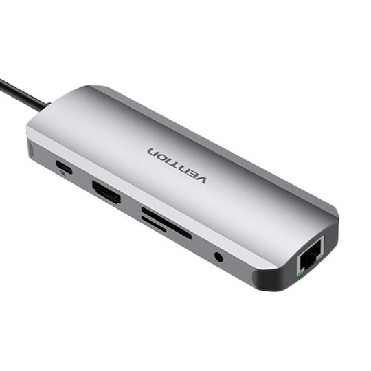 Vention USB-C Docking Station mit HDMI 4K PD Ethernet Gray (TOMHB)