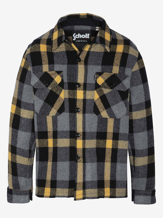 Schott Men's Shirt Long-sleeved OCHRE