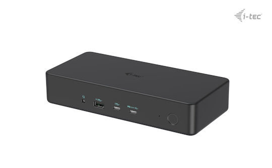 i-tec USB-C Docking Station με HDMI/DisplayPort 4K PD Ethernet και σύνδεση 2 Οθονών Μαύρο (CADUAL4KDOCKPD2)