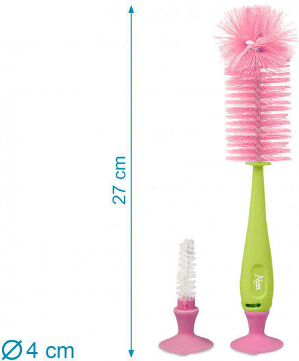 Kiokids Cleaning Brush for Baby Bottles Pink 1pcs