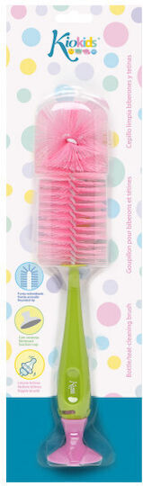 Kiokids Cleaning Brush for Baby Bottles Pink 1pcs