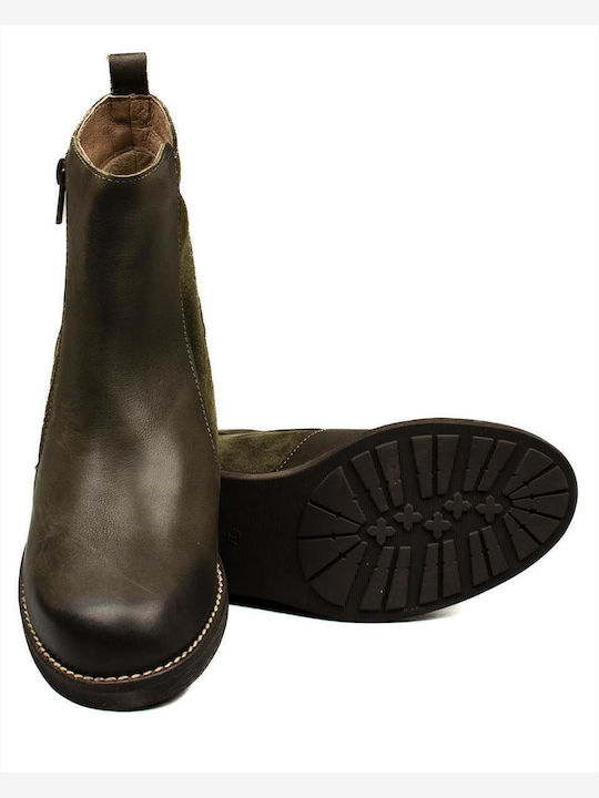 Ghete dama Culoare Full Face Kaki
