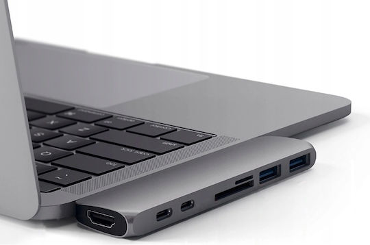 USB-C dublu Stație de andocare cu HDMI 4K PD Gri (CO2-0118)
