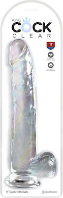 Pipedream Dildo realist cu testicule și ventuză Transparent 24.8cm