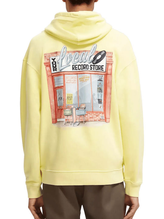 Scotch & Soda Men's Sweatshirt with Hood Yellow