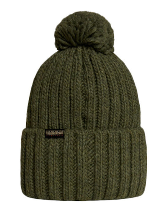 Napapijri Semiury Beanie Unisex Σκούφος Πλεκτός σε Πράσινο χρώμα