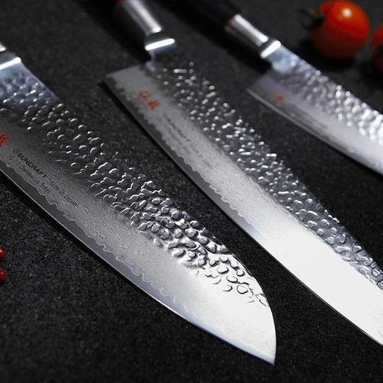 Senzo Suncraft Classic Μαχαίρι Ψωμιού από Δαμασκηνό Ατσάλι 22cm