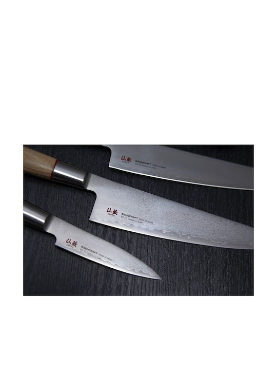 Senzo Suncraft Twisted Octagon Messer Chefkoch aus Damaststahl 20cm