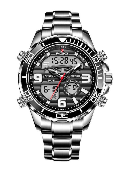Lige Men's Watch Battery with Silver Metal Bracelet FB0007