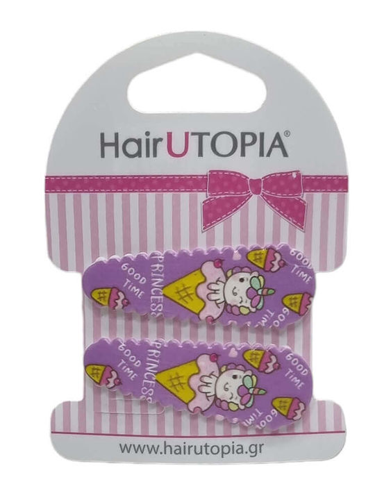 Hair Utopia Set de Agrafe pentru Copii cu Cu clemă Unicorn - Licornă 2buc