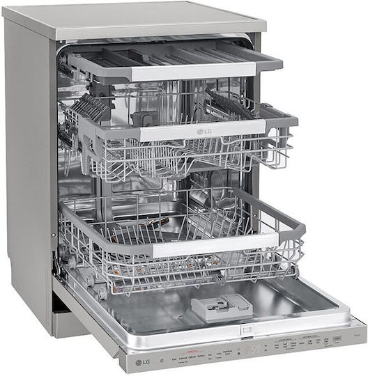 LG Freistehender Geschirrspüler mit Wi-Fi für 14 Gedecke B60xH85cm Inox