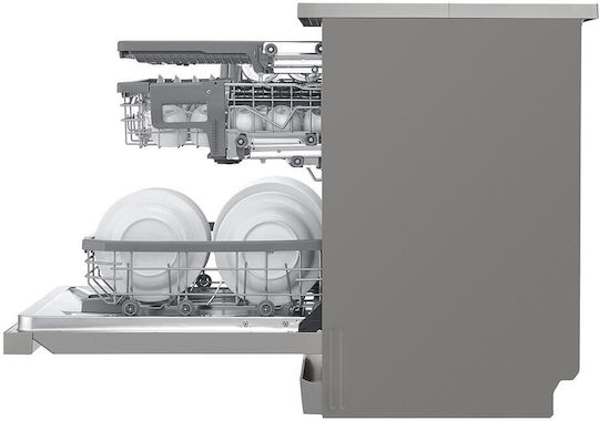 LG Freistehender Geschirrspüler mit Wi-Fi für 14 Gedecke B60xH85cm Inox