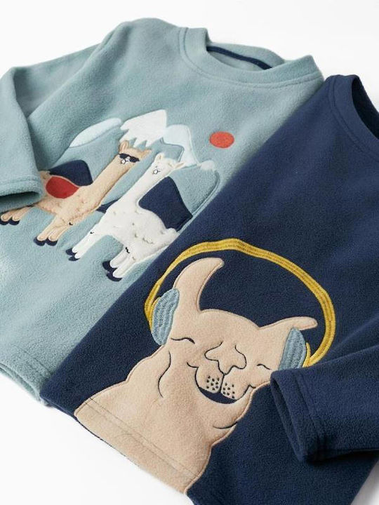 Zippy Pijama pentru copii De iarnă Fleece Albastru marin