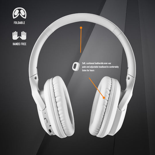 NGS Artica Greed Fără fir / Cu fir Over Ear Căști cu 40 ore de Funcționare Albe