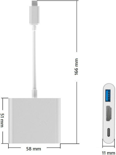 Μετατροπέας HDMI male σε HDMI female Γκρι 1τμχ CO2-0116