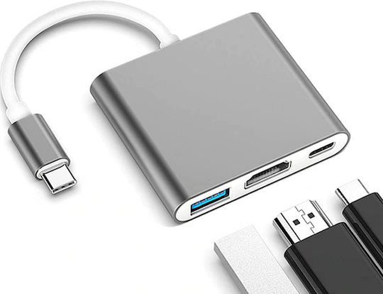 Μετατροπέας HDMI male σε HDMI female Γκρι 1τμχ CO2-0116