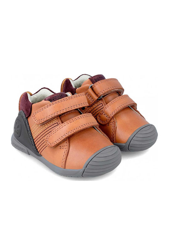 Arena Παιδικά Sneakers High Ανατομικά με Σκρατς Μπεζ