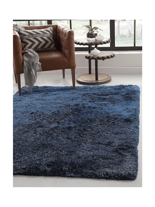 Saray Home Χαλί Ορθογώνιο Shaggy Μπλε 200x300cm