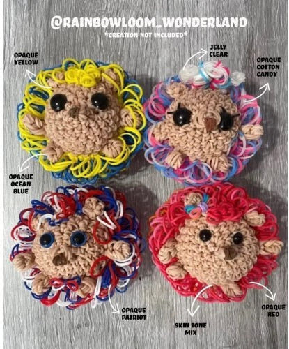 Rainbow Loom Hair ties Patriot Bands For The Loom