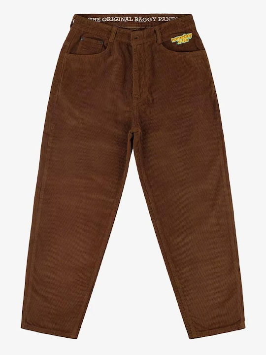 X-tra Trousers in Baggy Line Brown