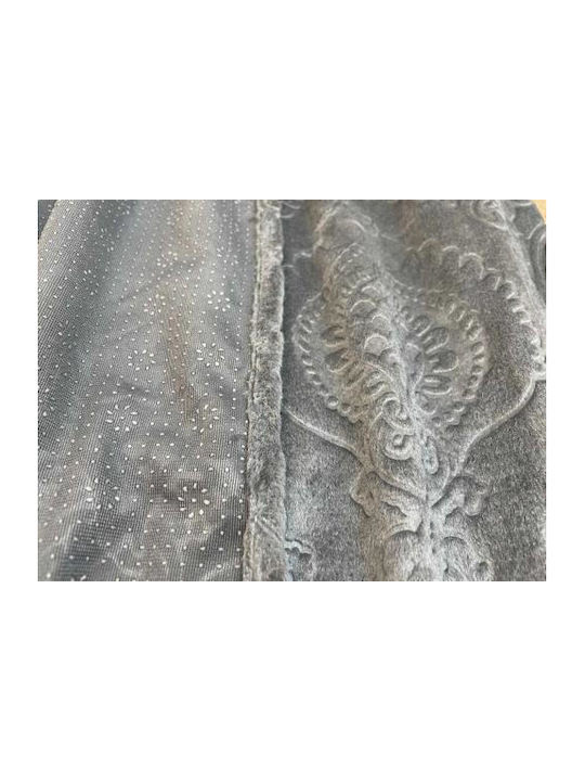 Linea Home Baroque Non-Slip Three-Seater Sofa Throw Jacquard 180x300cm Gray