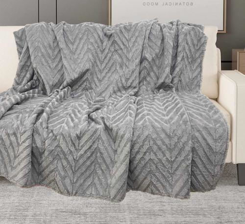 Linea Home Zic Zac Αντιολισθητικό Ριχτάρι Διθέσιου Καναπέ Γούνινο 180x240εκ. Γκρί LH2021864-2