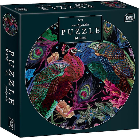 Round Secret Garden 1 Puzzle 2D 500 Pieces