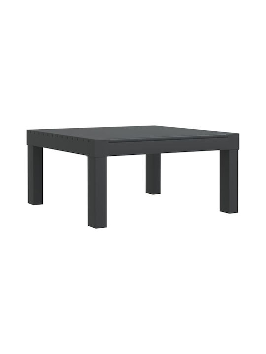 Sunbed Single Plastic with Cushion Gray 65x65x32cm.