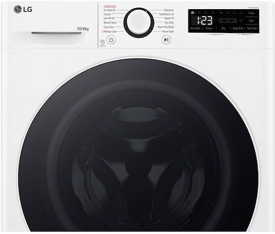 LG Πλυντήριο-Στεγνωτήριο Ρούχων 10kg/6kg Ατμού 1400 Στροφές