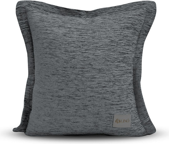 Lino Home Μαξιλαροθήκη Costume Dark Grey 45x45εκ.