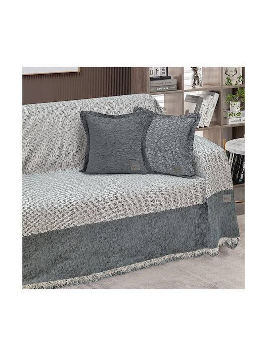 Lino Home Lino Home Dekorativer Kissenbezug Costume Dunkelgrau 45x45cm
