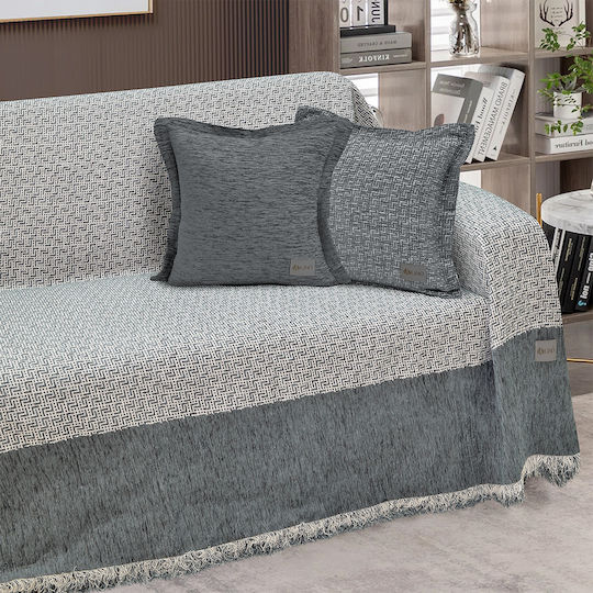 Lino Home Διακοσμητική Μαξιλαροθήκη Costume Dark Grey 45x45εκ.