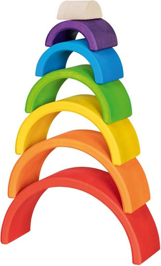 Goki Stapelspielzeug Regenbogen aus Holz