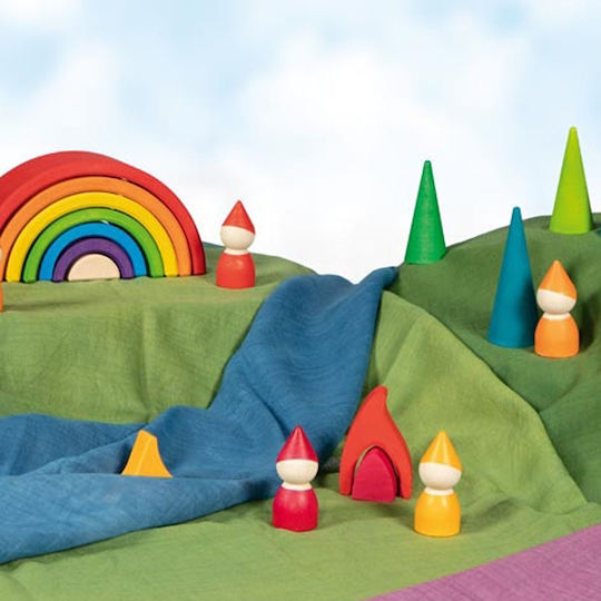 Goki Stapelspielzeug Regenbogen aus Holz