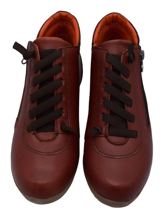 Pyramis Κονιάκ Leder Damen Knöchelstiefel Cognac